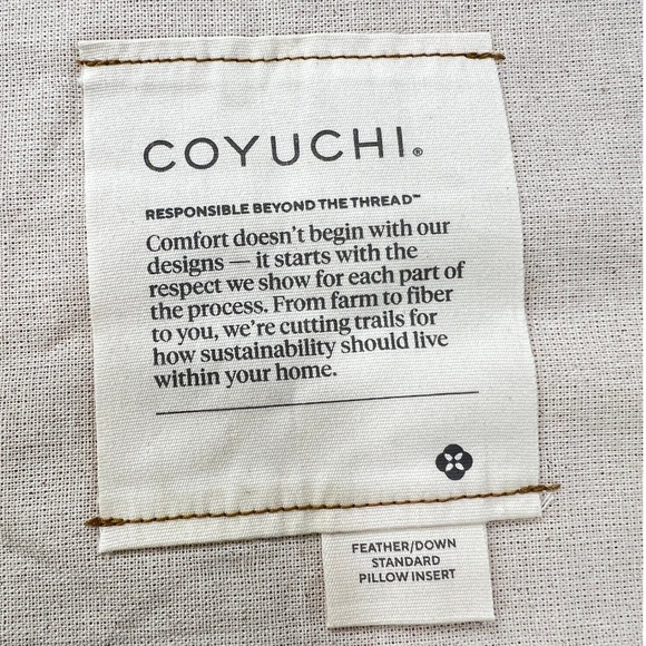 Coyuchi Pillow Insert Storage Bag with Zipper Closure Cotton Canvas Bag Set of 2 - Picture 1 of 8